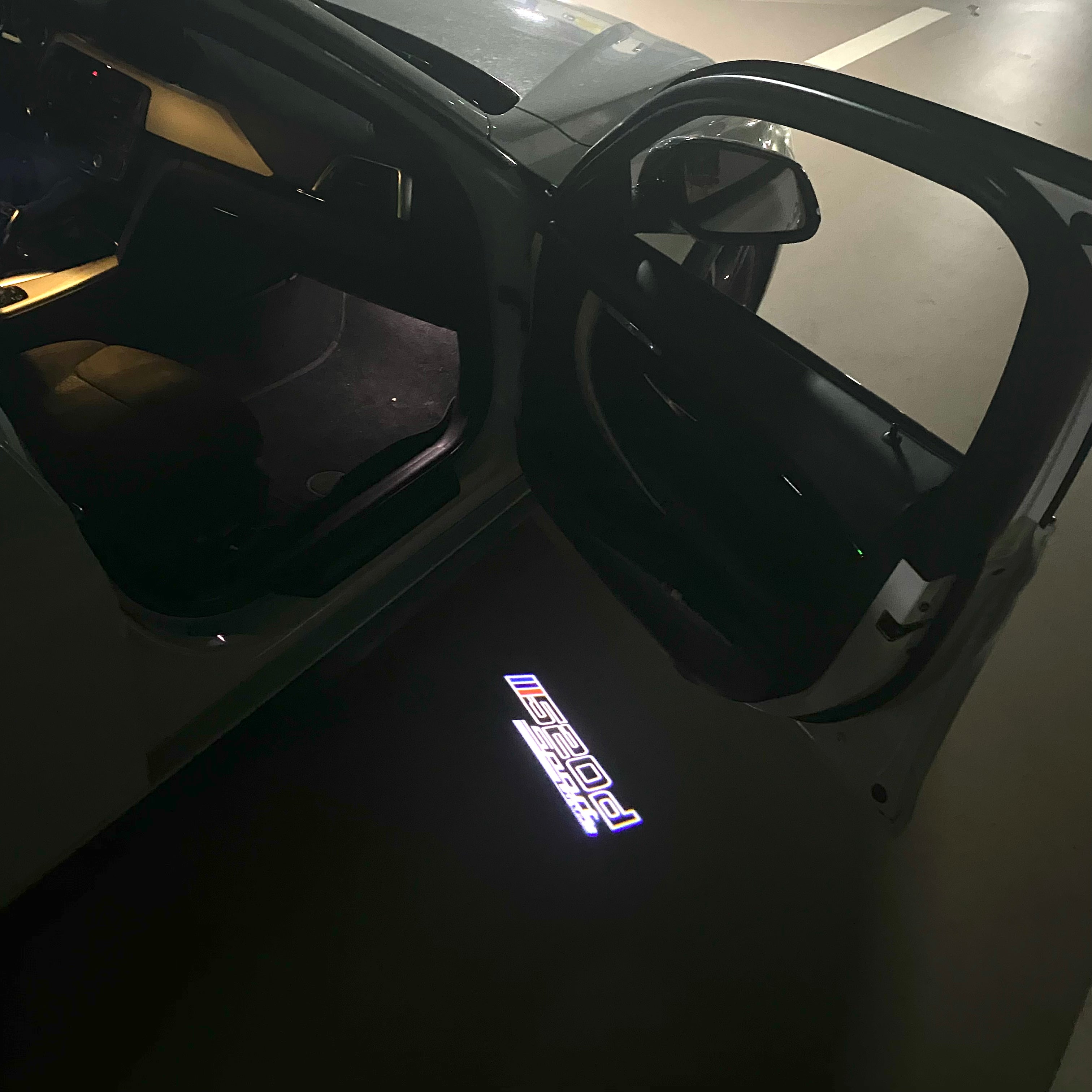 LUCES DE PROYECTOR DEL LOGOTIPO BMW M3 Nr.24 (cantidad 1 = 1 juegos / 2 luces de puerta)