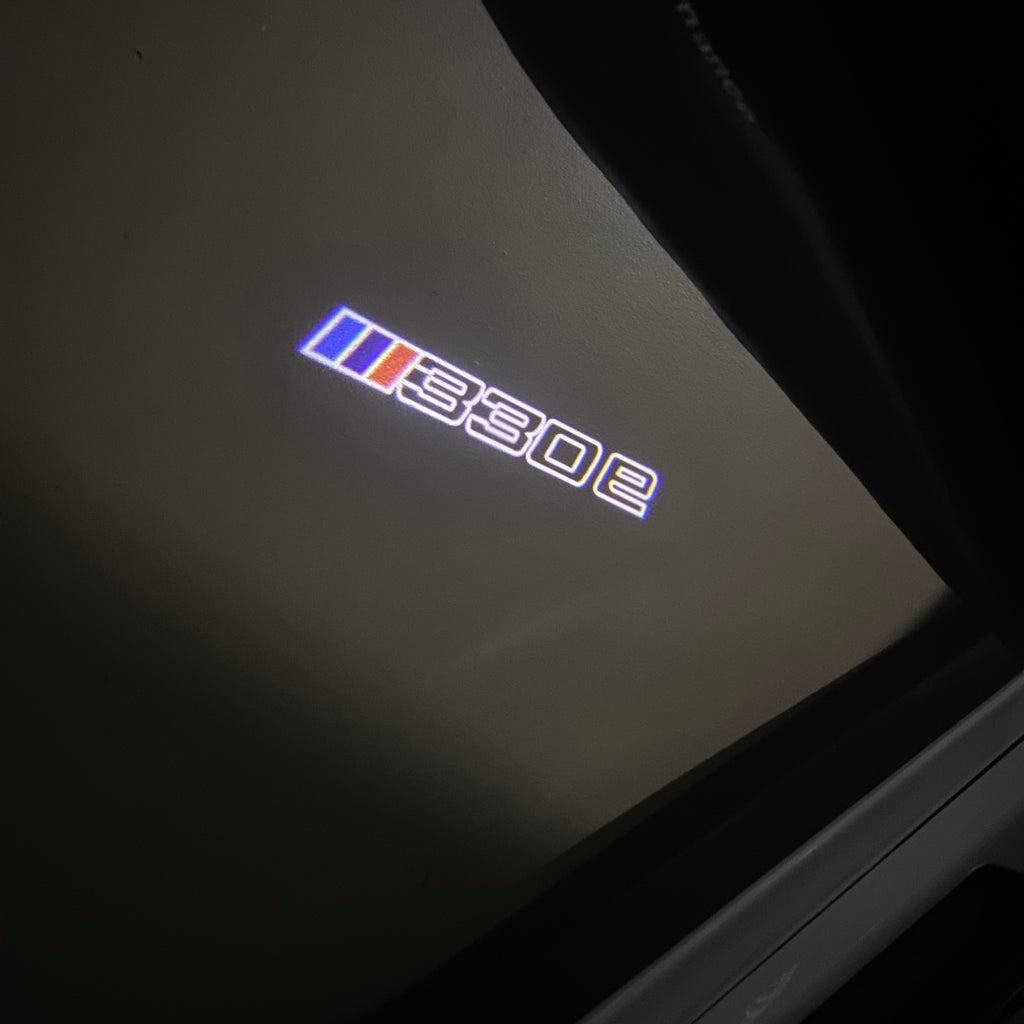 LUCES DE PROYECTOR DEL LOGOTIPO BMW M3 Nr.24 (cantidad 1 = 1 juegos / 2 luces de puerta)
