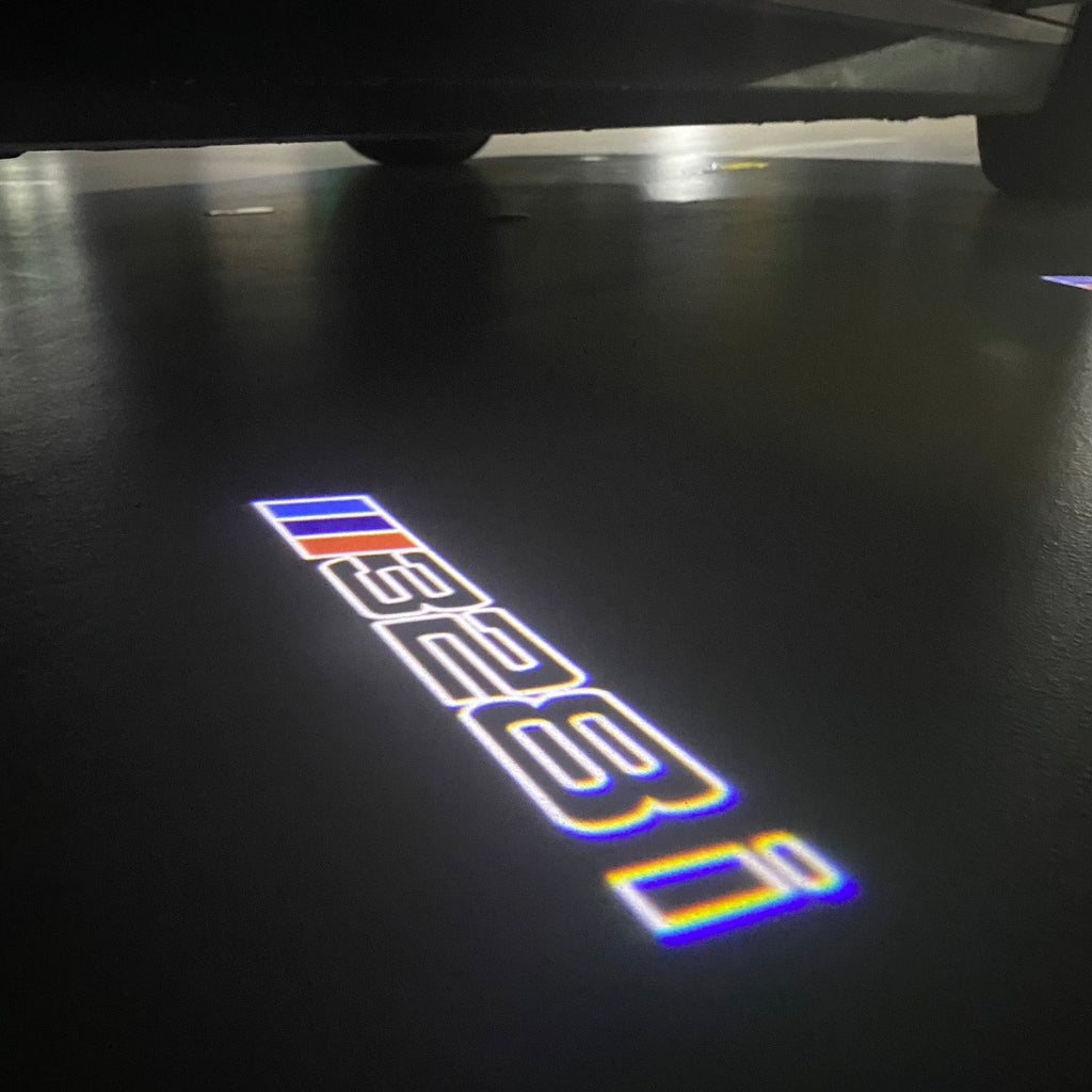 LUCES DE PROYECTOR DEL LOGOTIPO BMW M3 Nr.24 (cantidad 1 = 1 juegos / 2 luces de puerta)