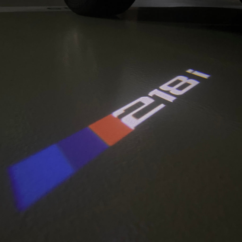 LUCES DE PROYECTOR DEL LOGOTIPO BMW M3 Nr.24 (cantidad 1 = 1 juegos / 2 luces de puerta)