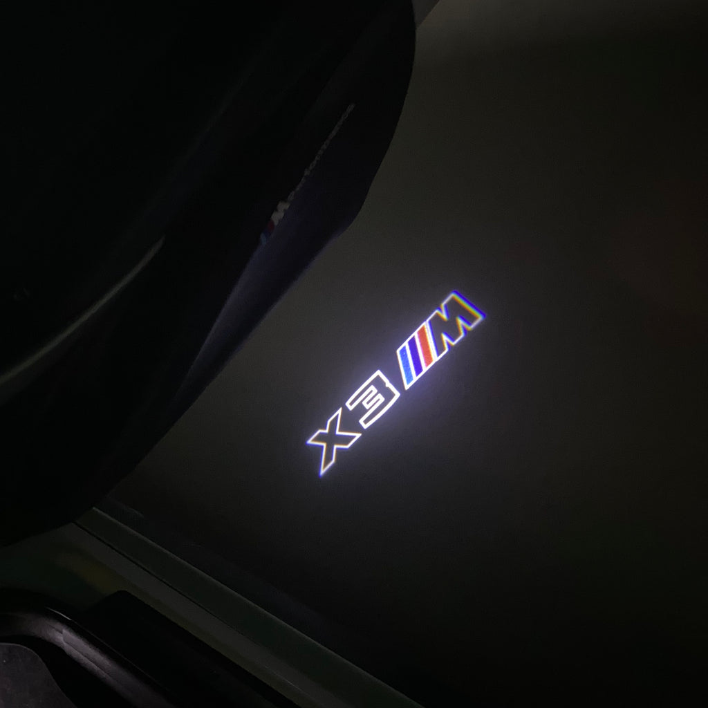 ÉCLAIRAGE DE PROJECTEUR BMW M3 LOGO Nr.24 (quantité 1 = 1 jeux / 2 feux de porte)