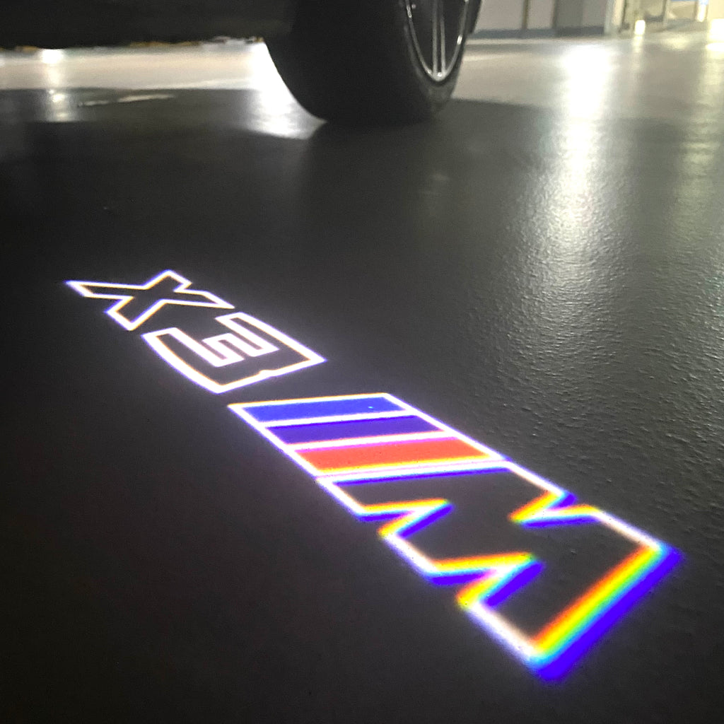 ÉCLAIRAGE DE PROJECTEUR BMW M3 LOGO Nr.24 (quantité 1 = 1 jeux / 2 feux de porte)