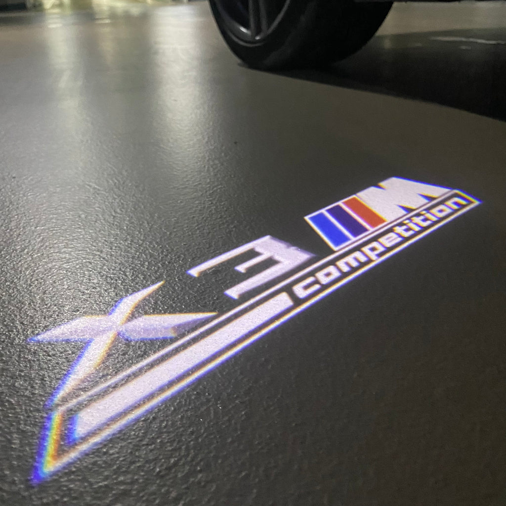 ÉCLAIRAGE DE PROJECTEUR BMW M3 LOGO Nr.24 (quantité 1 = 1 jeux / 2 feux de porte)