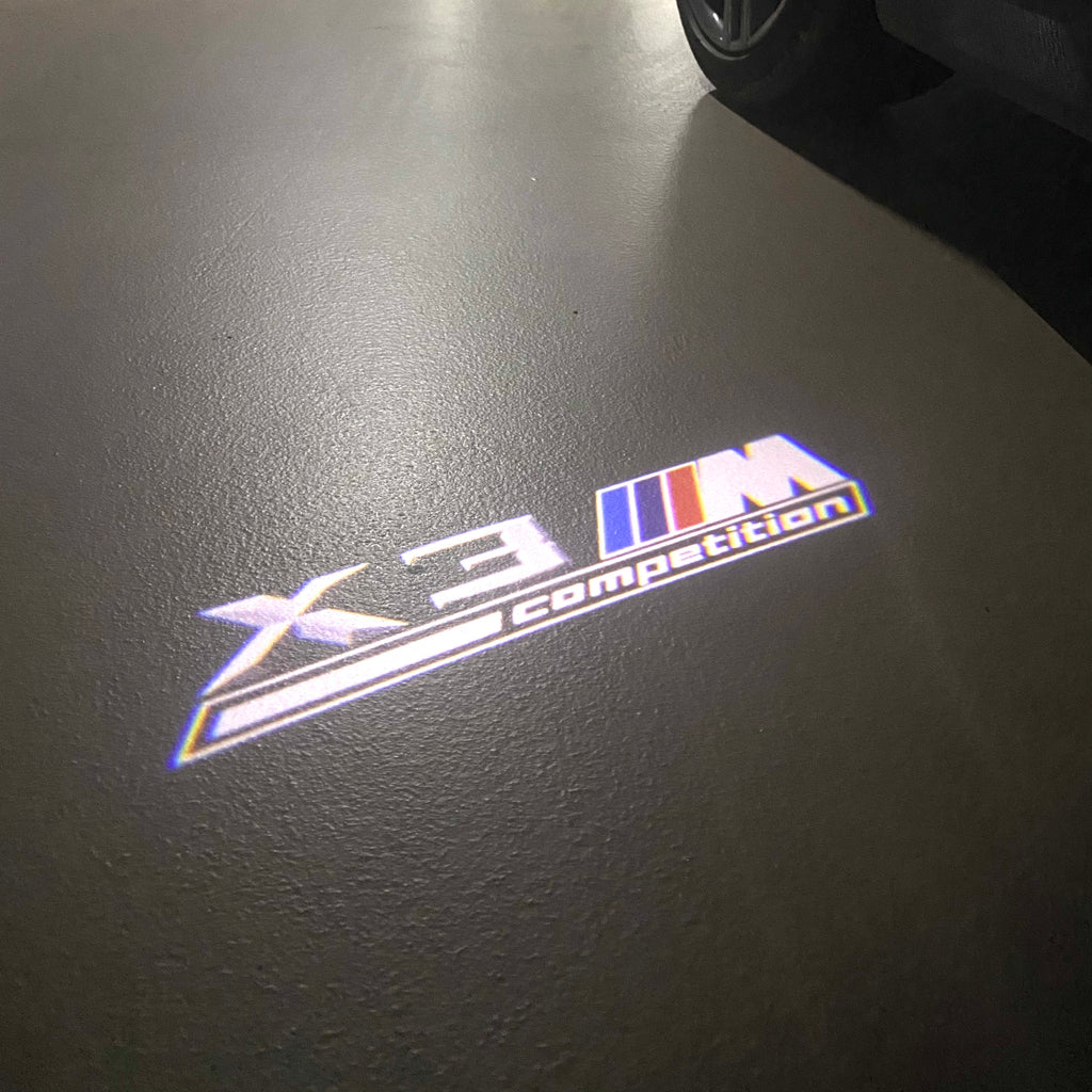 ÉCLAIRAGE DE PROJECTEUR BMW M3 LOGO Nr.24 (quantité 1 = 1 jeux / 2 feux de porte)