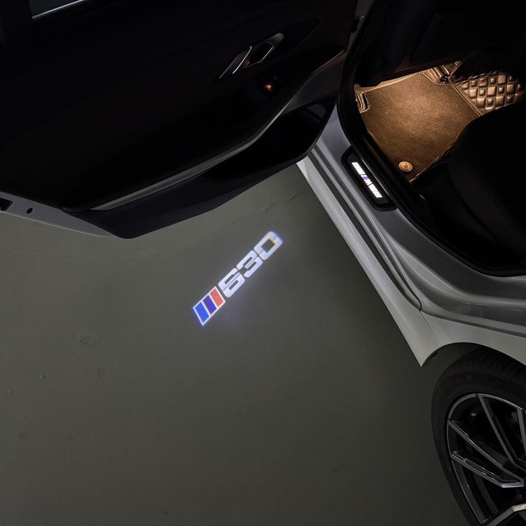 LUCES DE PROYECTOR DEL LOGOTIPO BMW M3 Nr.24 (cantidad 1 = 1 juegos / 2 luces de puerta)