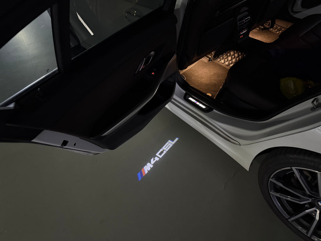 LUCES DE PROYECTOR DEL LOGOTIPO BMW M3 Nr.24 (cantidad 1 = 1 juegos / 2 luces de puerta)