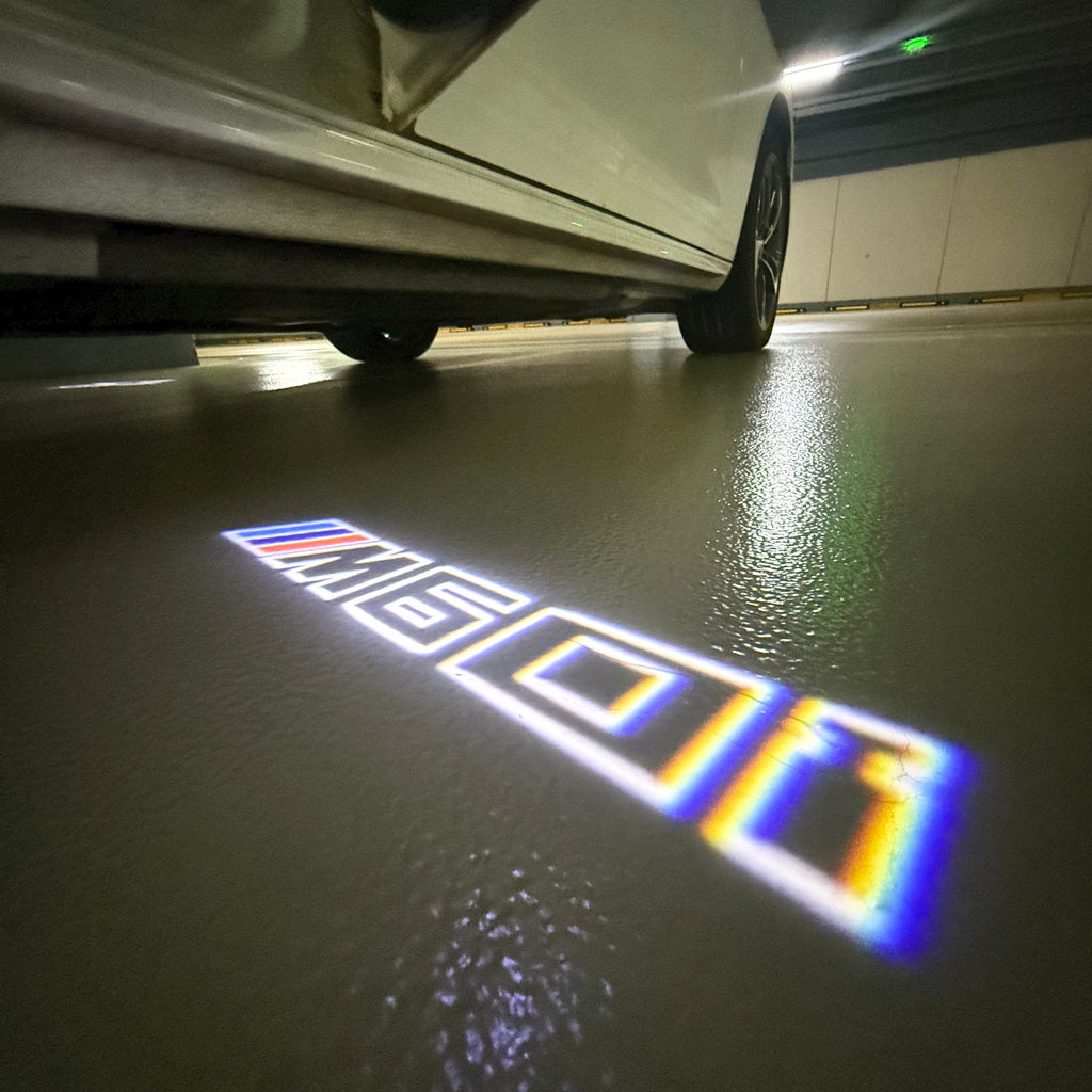 LUCES DE PROYECTOR DEL LOGOTIPO BMW M3 Nr.24 (cantidad 1 = 1 juegos / 2 luces de puerta)