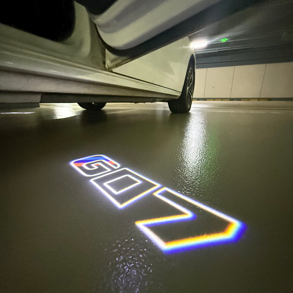 ÉCLAIRAGE DE PROJECTEUR BMW M3 LOGO Nr.24 (quantité 1 = 1 jeux / 2 feux de porte)