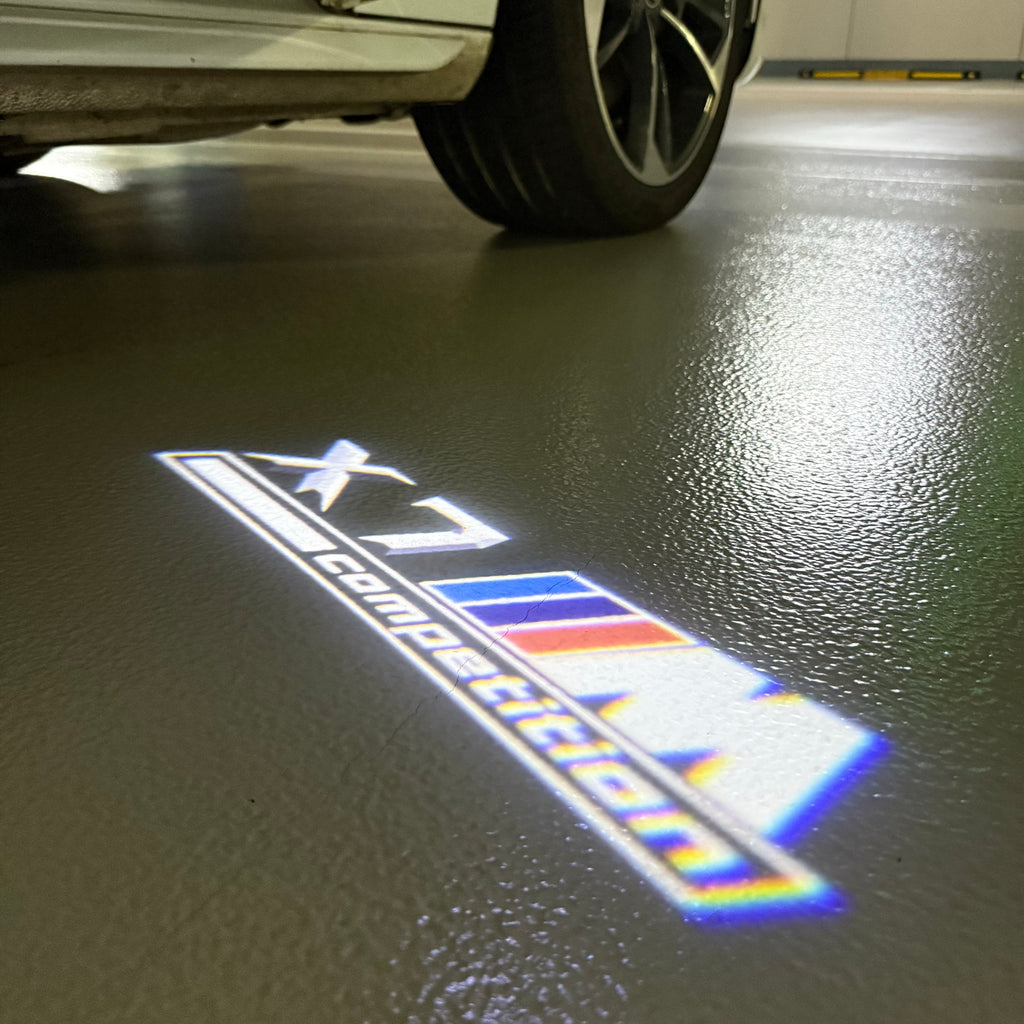 ÉCLAIRAGE DE PROJECTEUR BMW M3 LOGO Nr.24 (quantité 1 = 1 jeux / 2 feux de porte)