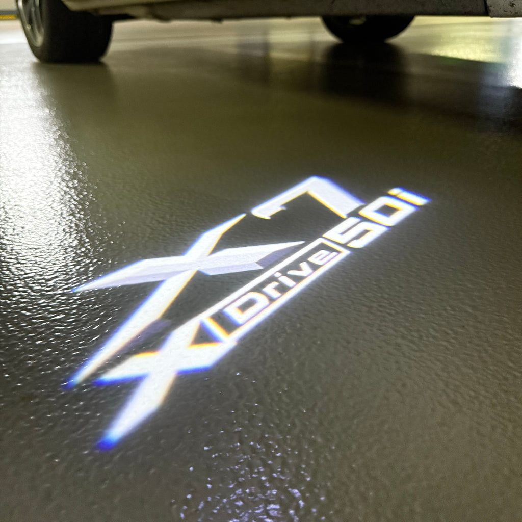 ÉCLAIRAGE DE PROJECTEUR BMW M3 LOGO Nr.24 (quantité 1 = 1 jeux / 2 feux de porte)