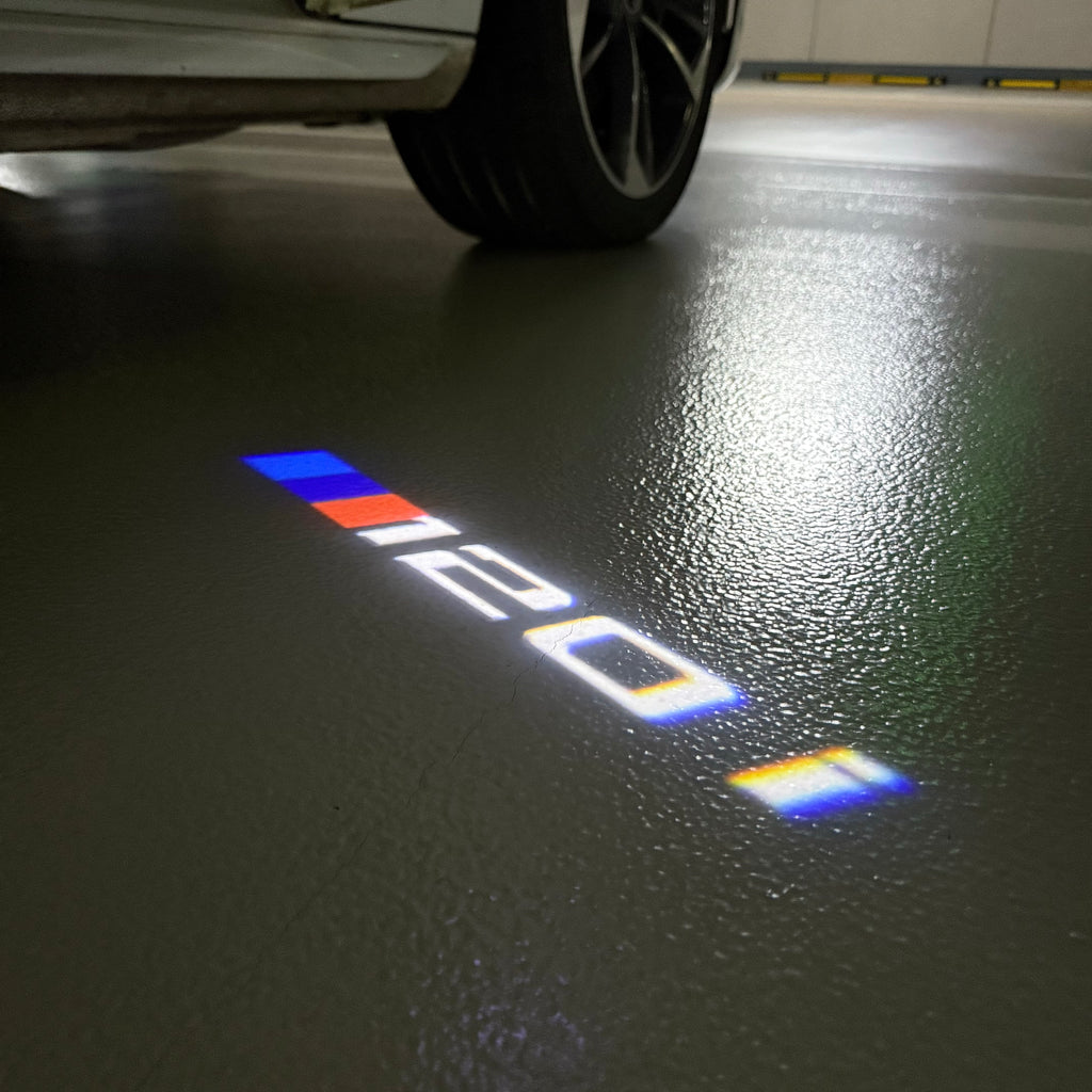 LUCES DE PROYECTOR DEL LOGOTIPO BMW M3 Nr.24 (cantidad 1 = 1 juegos / 2 luces de puerta)