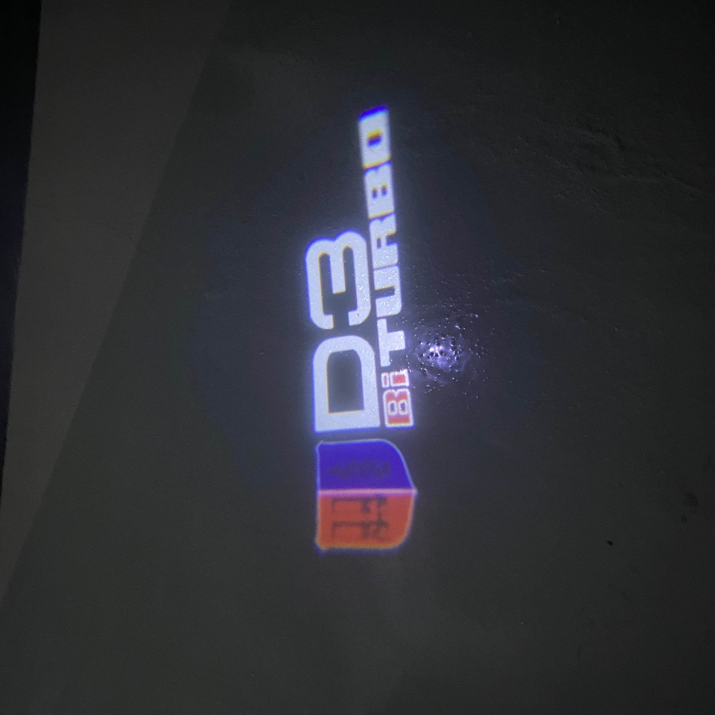 ALPINA  D3 Bi TURBO  LOGO PROJECTOT LIGHTS  (quantity 1 = 1 sets/2 door lights) Nr.07A27