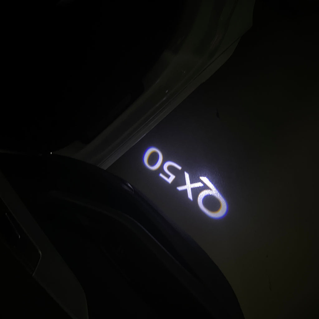 INFINTI QX50 LOGO PROJECROTR أضواء Nr.70 (الكمية 1 = 1 مجموعات / 2 أضواء الباب)