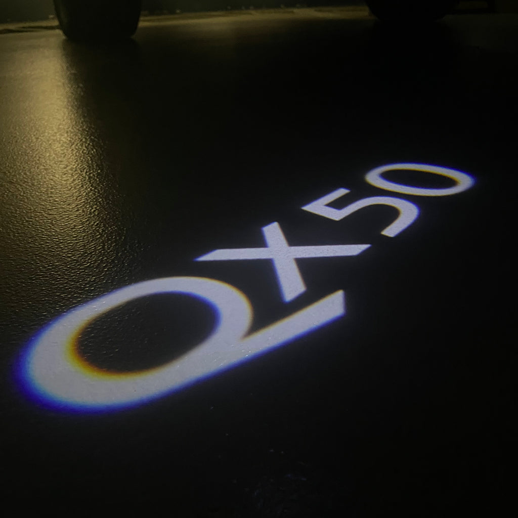 INFINTI QX50 LOGO PROJECROTR أضواء Nr.70 (الكمية 1 = 1 مجموعات / 2 أضواء الباب)