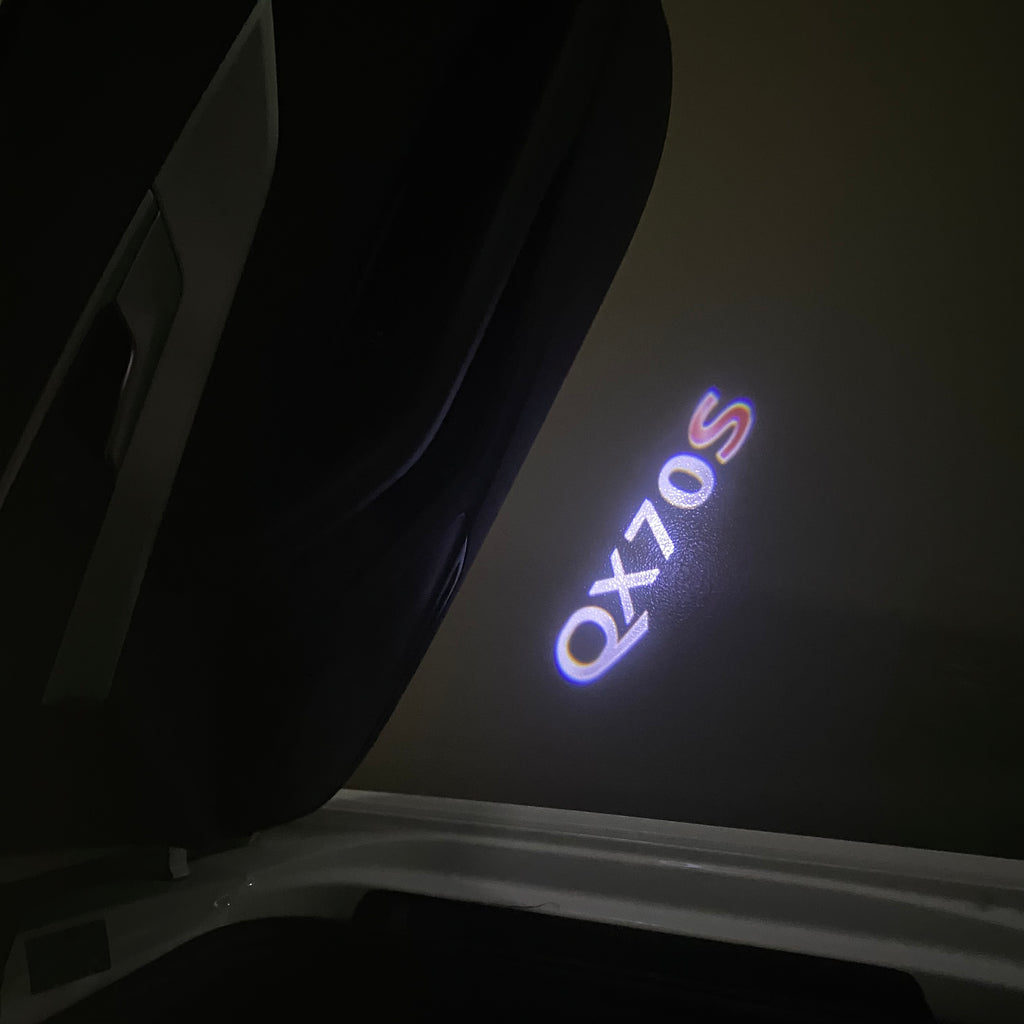 INFINTI QX70 S LOGO PROJECROTR LIGHTS Nr.67 (quantità 1 = 1 set/2 luci porta)