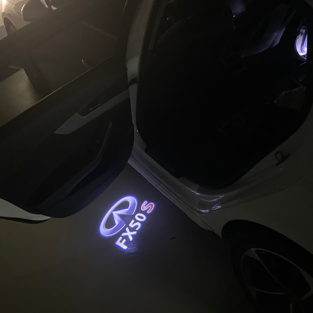 INFINTI FX50 S LOGO PROJECROTR LIGHTS Nr.28 (cantidad 1 = 1 juego/2 luces de puerta)