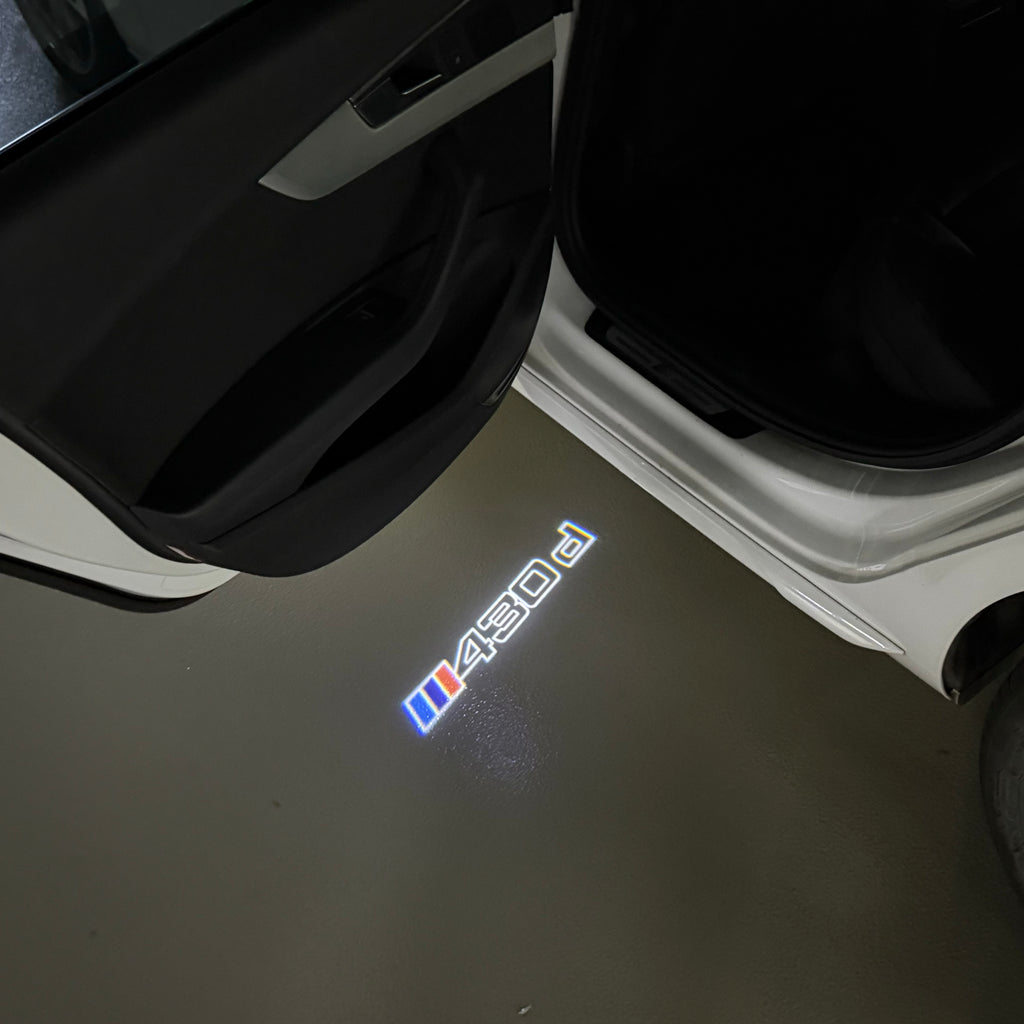 LUCES DE PROYECTOR DEL LOGOTIPO BMW M3 Nr.24 (cantidad 1 = 1 juegos / 2 luces de puerta)