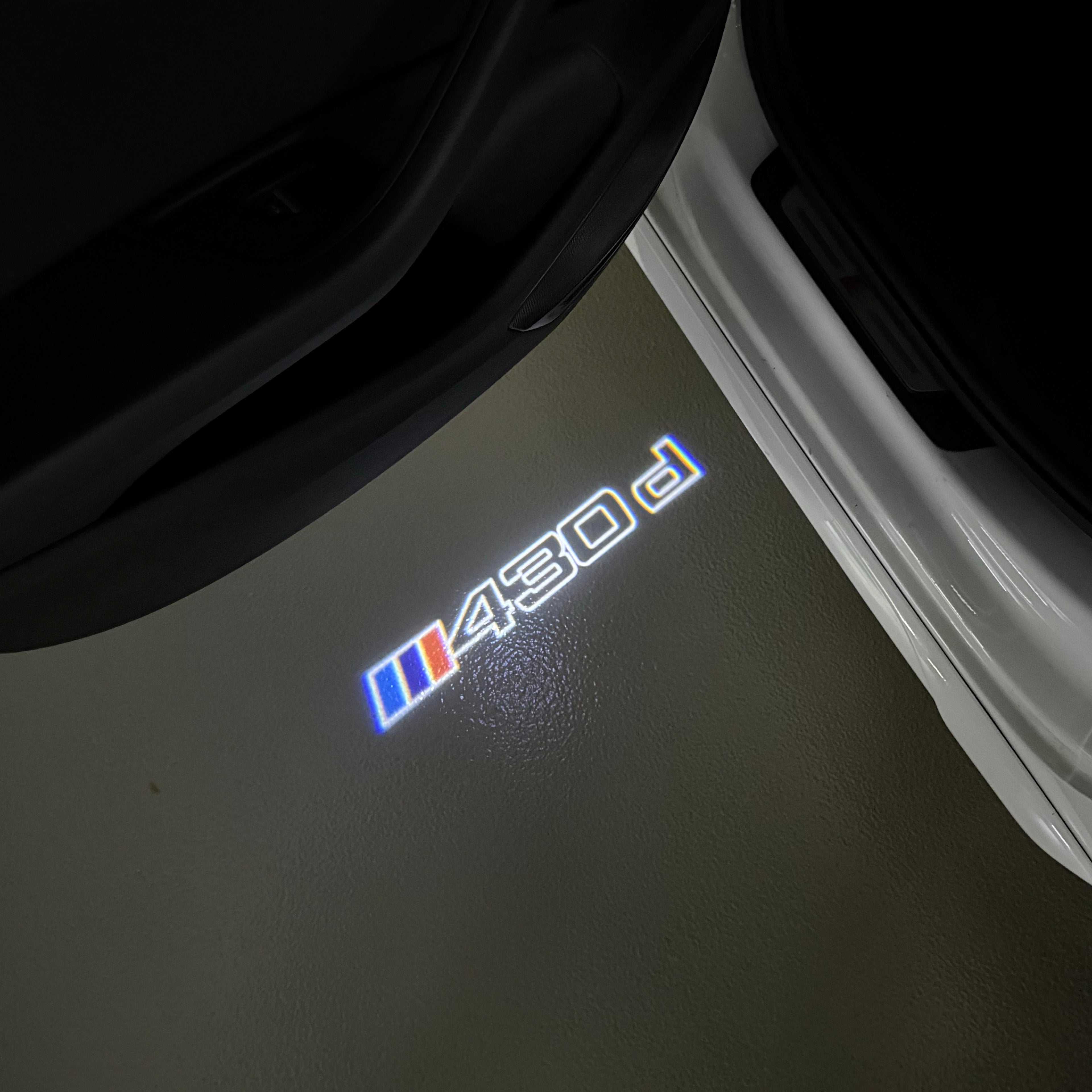 ÉCLAIRAGE DE PROJECTEUR BMW M3 LOGO Nr.24 (quantité 1 = 1 jeux / 2 feux de porte)