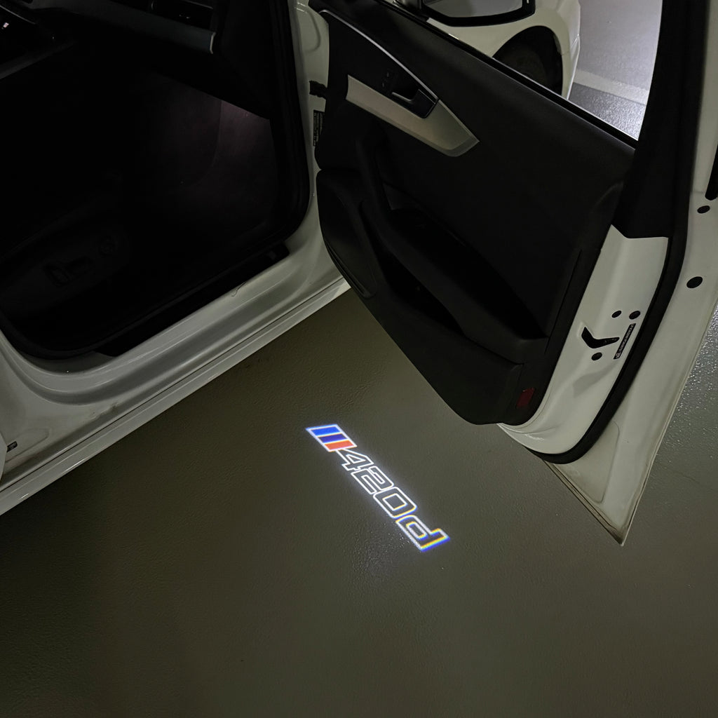 LUCES DE PROYECTOR DEL LOGOTIPO BMW M3 Nr.24 (cantidad 1 = 1 juegos / 2 luces de puerta)