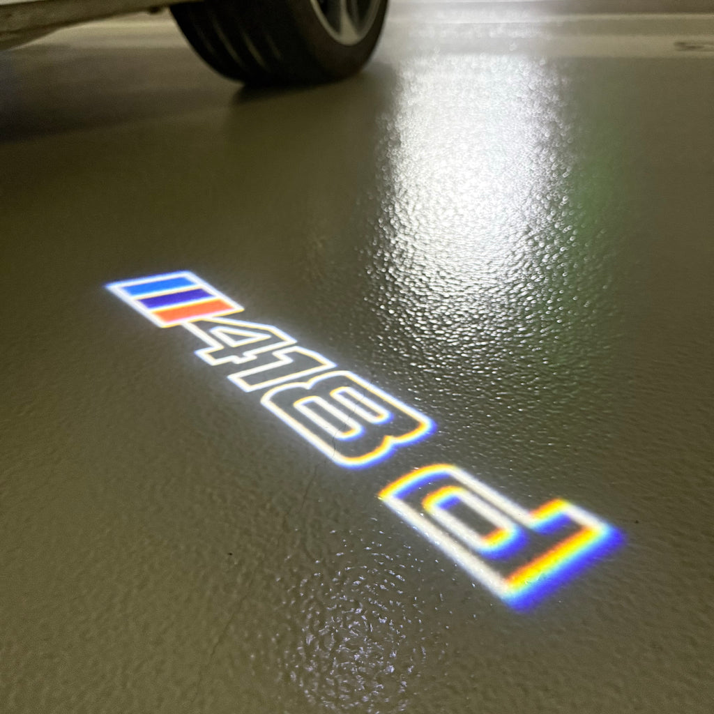 ÉCLAIRAGE DE PROJECTEUR BMW M3 LOGO Nr.24 (quantité 1 = 1 jeux / 2 feux de porte)