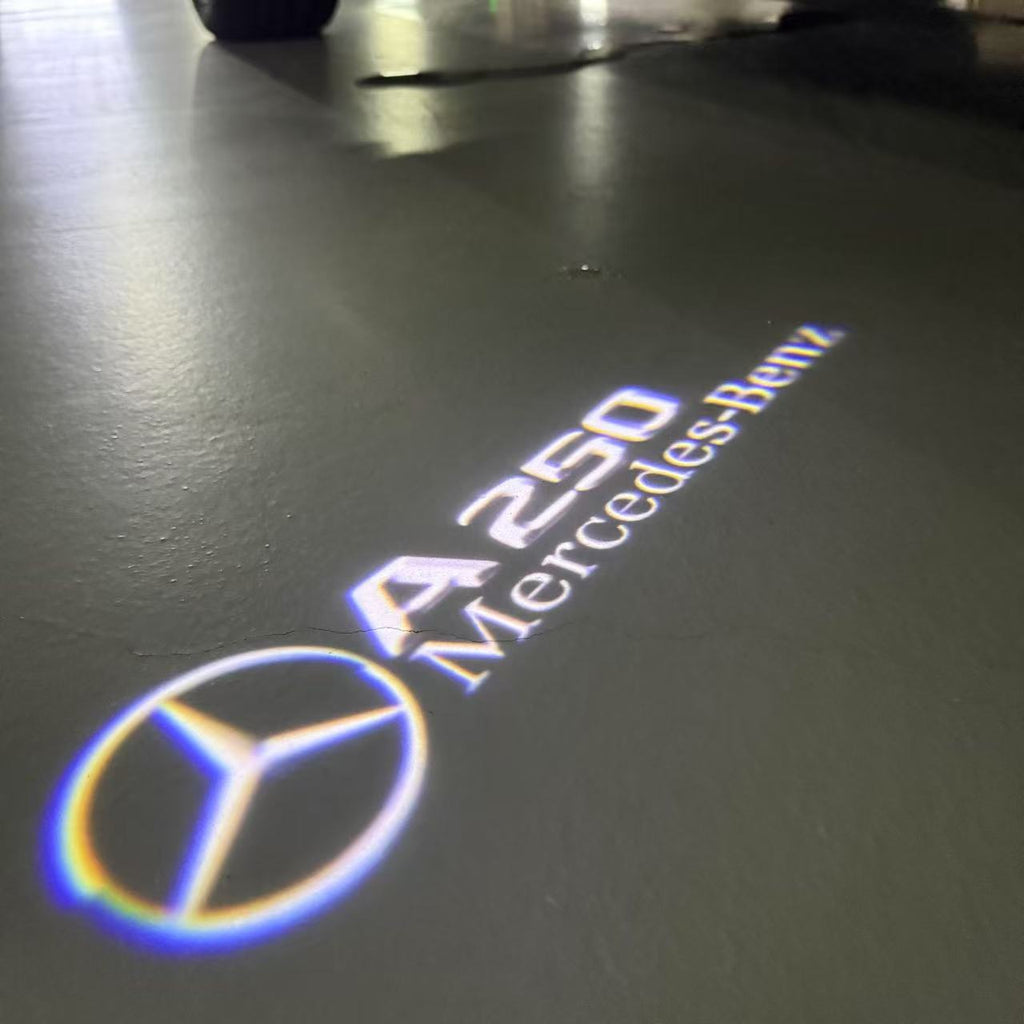 أضواء بروجكتور شعار MERCEDES BENZ رقم 03 (الكمية 1 = 1 مجموعة / 2 أضواء باب)
