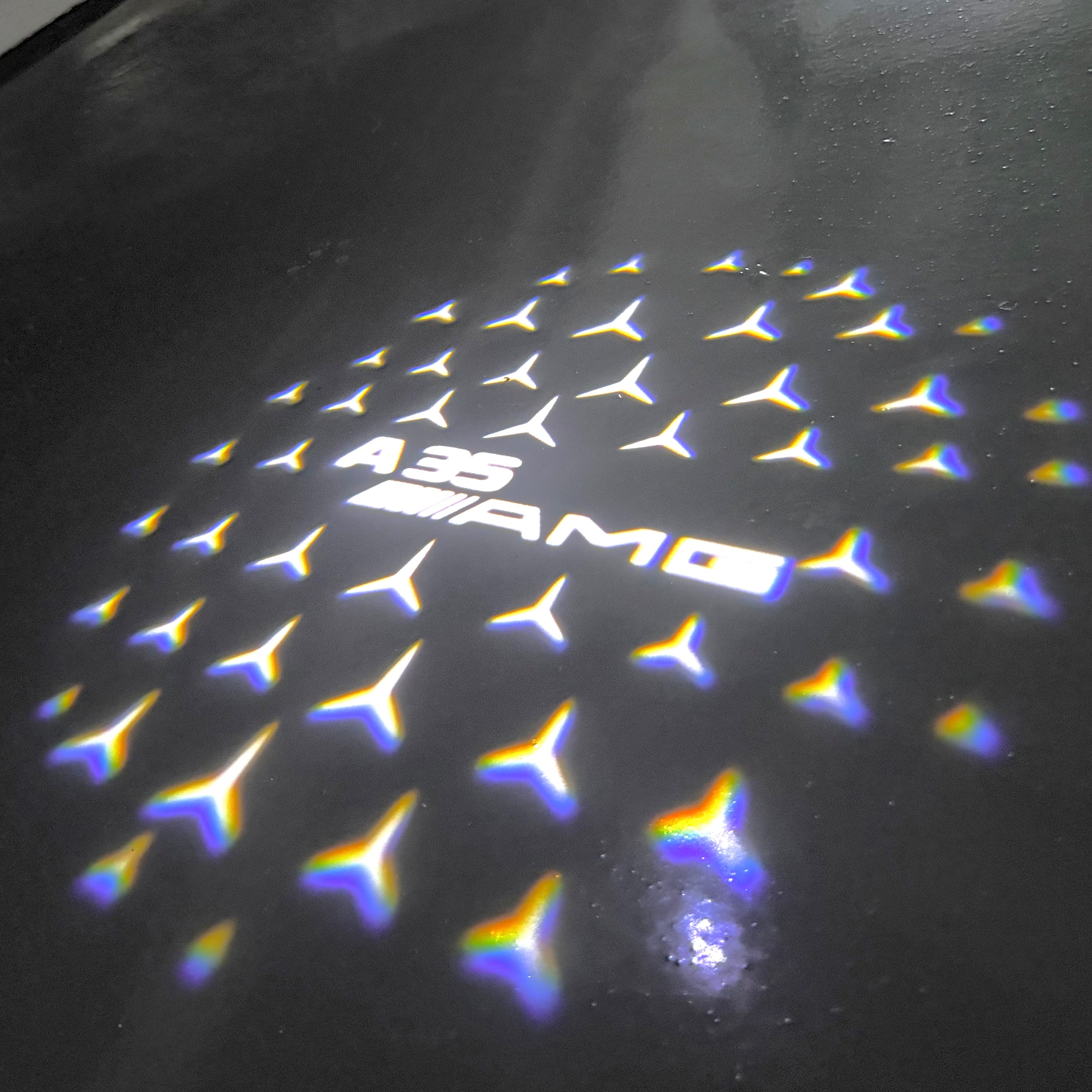 LUCI PROIETTORI LOGO MERCEDES BENZ Nr.03 (quantità 1 = 1 set / 2 luci porta)