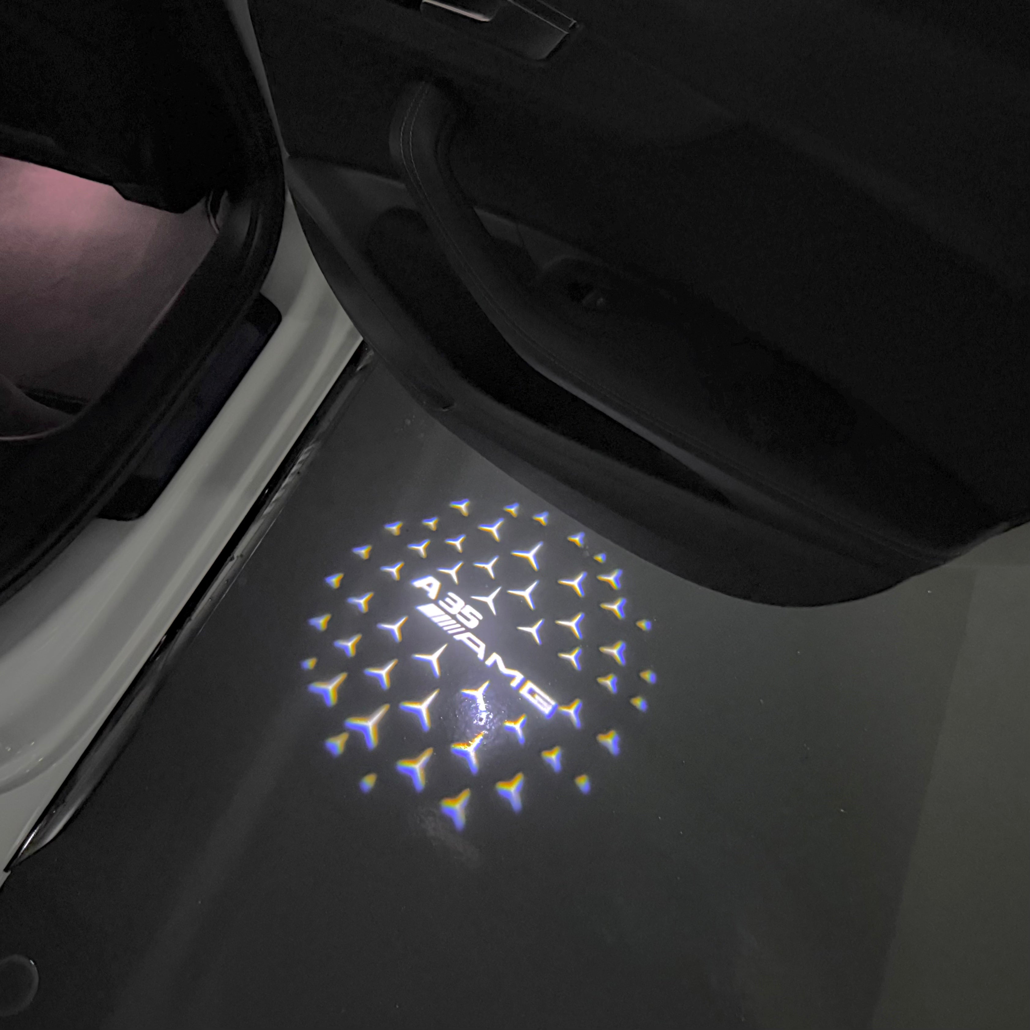 LUCI PROIETTORI LOGO MERCEDES BENZ Nr.03 (quantità 1 = 1 set / 2 luci porta)