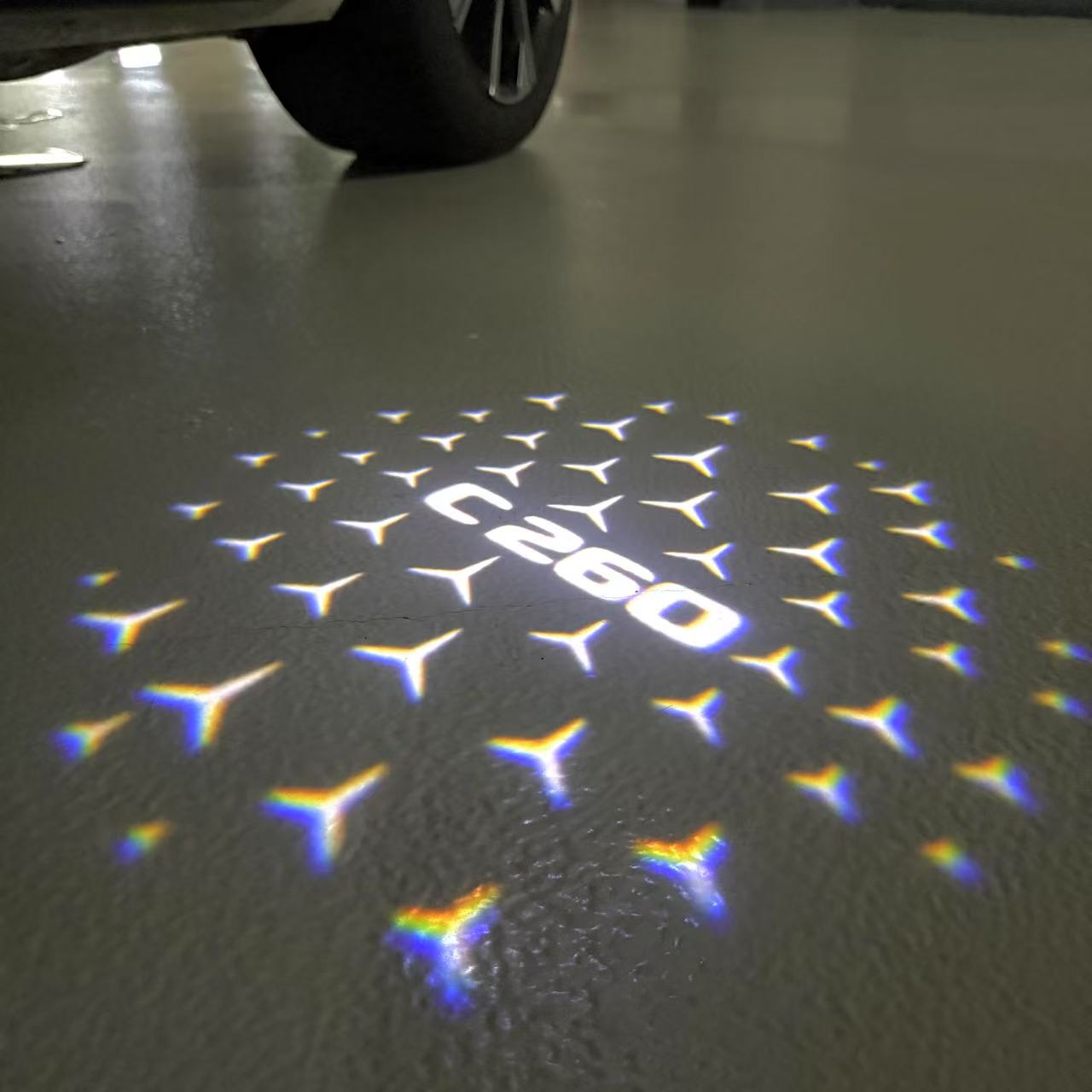 MERCEDES BENZ LOGO PROJECTOT LIGHTS Nr.03 (Menge 1 = 1 Sätze/2 Türleuchten)