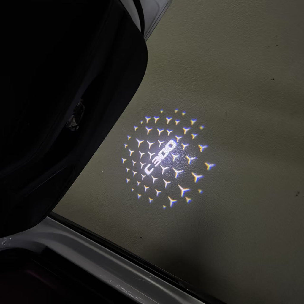 LUCI PROIETTORI LOGO MERCEDES BENZ Nr.03 (quantità 1 = 1 set / 2 luci porta)