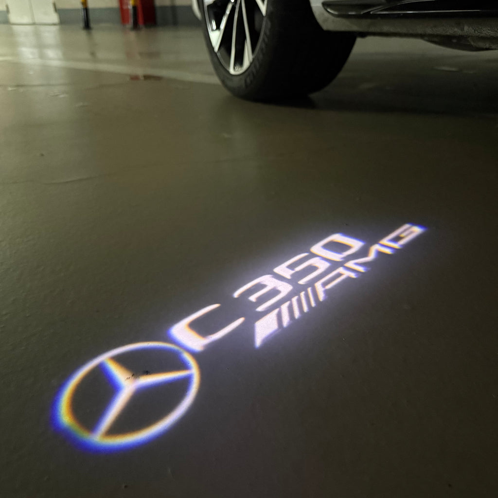 LUCI PROIETTORI LOGO MERCEDES BENZ Nr.03 (quantità 1 = 1 set / 2 luci porta)