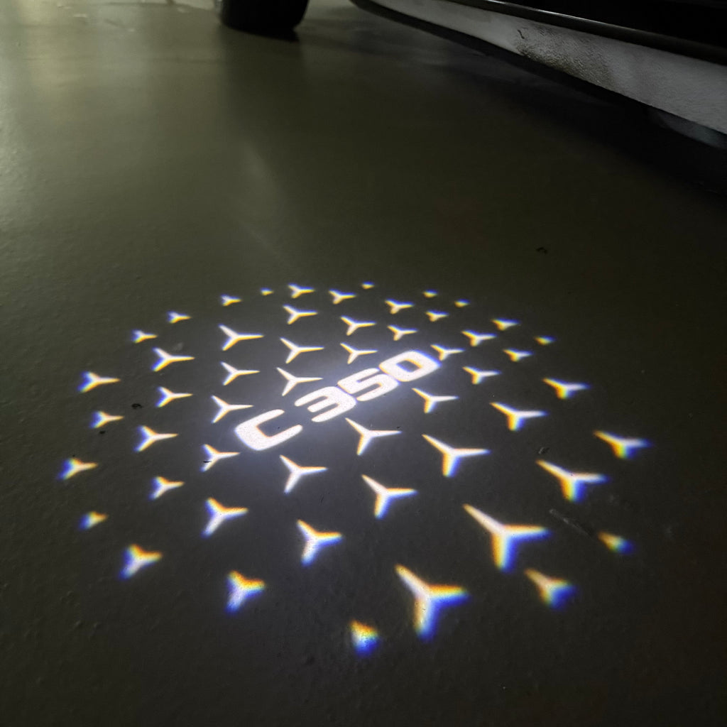 LUCI PROIETTORI LOGO MERCEDES BENZ Nr.03 (quantità 1 = 1 set / 2 luci porta)