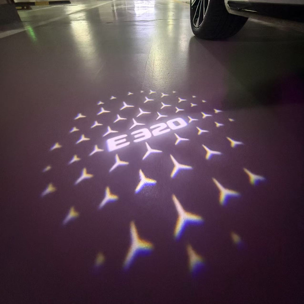 LUCI PROIETTORI LOGO MERCEDES BENZ Nr.03 (quantità 1 = 1 set / 2 luci porta)
