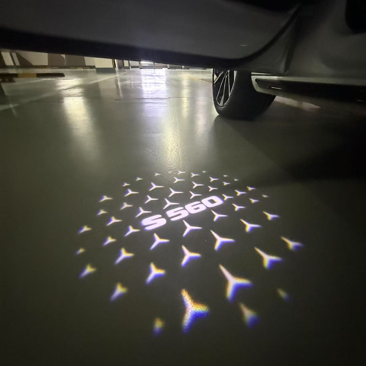 MERCEDES BENZ LOGO PROJECTOT LIGHTS Nr.03 (Menge 1 = 1 Sätze/2 Türleuchten)