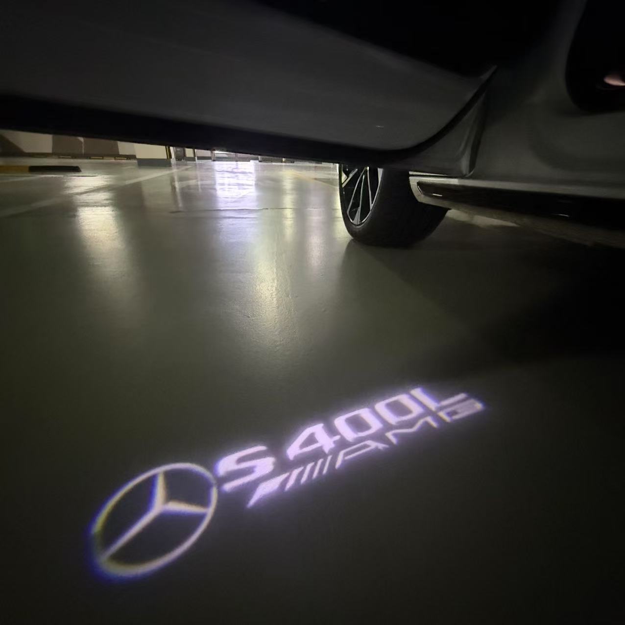 أضواء بروجكتور شعار MERCEDES BENZ رقم 03 (الكمية 1 = 1 مجموعة / 2 أضواء باب)