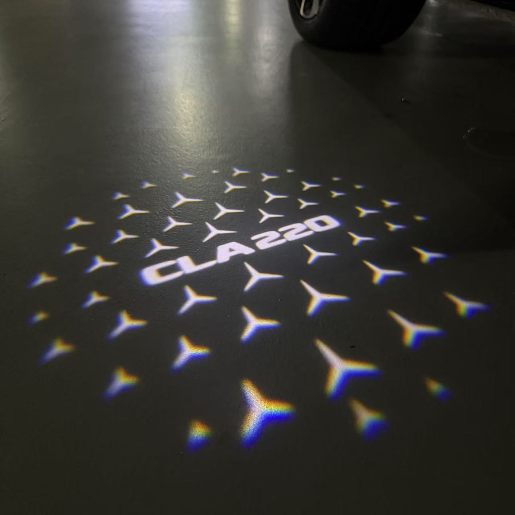 LUCI PROIETTORI LOGO MERCEDES BENZ Nr.03 (quantità 1 = 1 set / 2 luci porta)