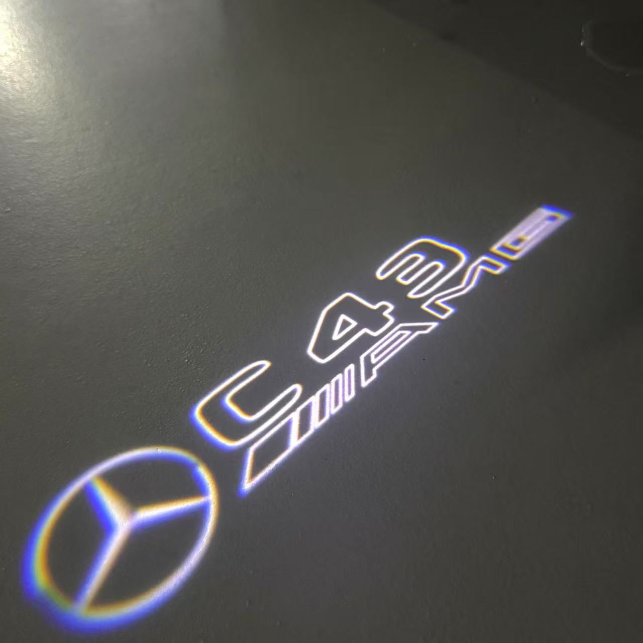LUCI PROIETTORI LOGO MERCEDES BENZ Nr.03 (quantità 1 = 1 set / 2 luci porta)