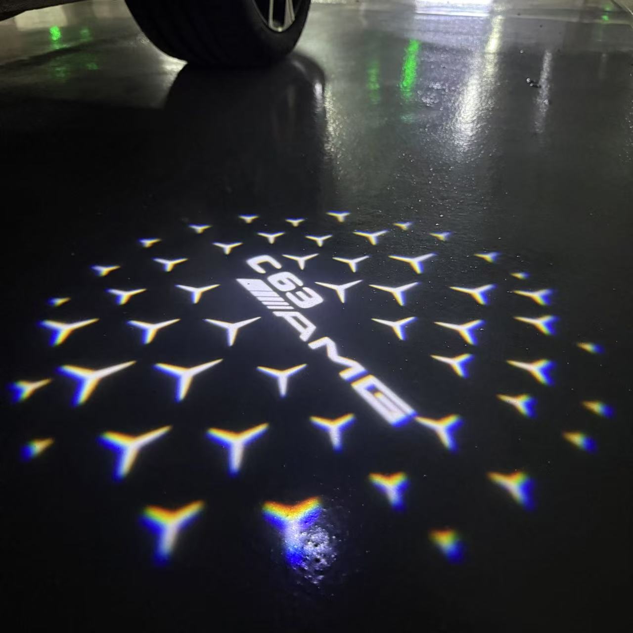 MERCEDES BENZ LOGO PROJECTOT LIGHTS Nr.03 (Menge 1 = 1 Sätze/2 Türleuchten)