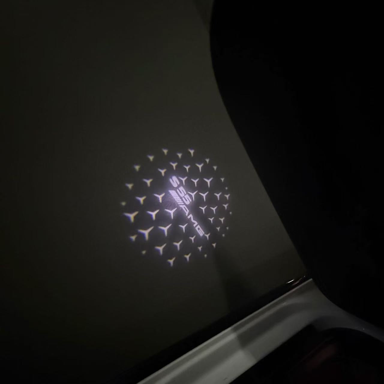 LUCI PROIETTORI LOGO MERCEDES BENZ Nr.03 (quantità 1 = 1 set / 2 luci porta)