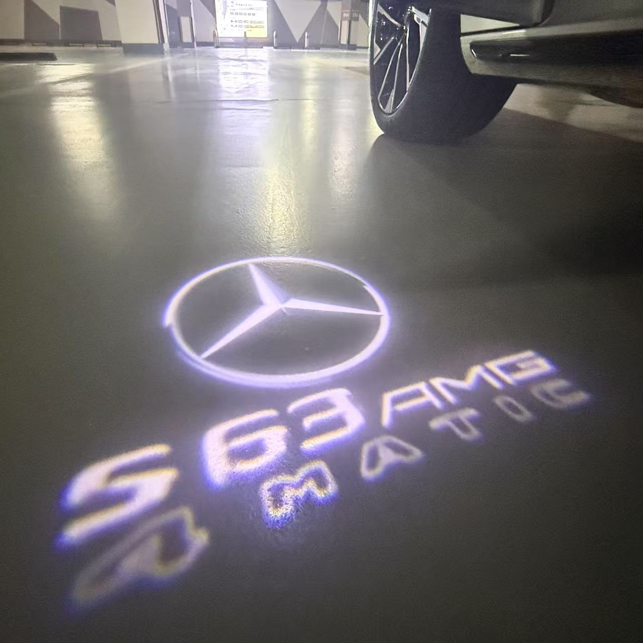 LUCI PROIETTORI LOGO MERCEDES BENZ Nr.03 (quantità 1 = 1 set / 2 luci porta)