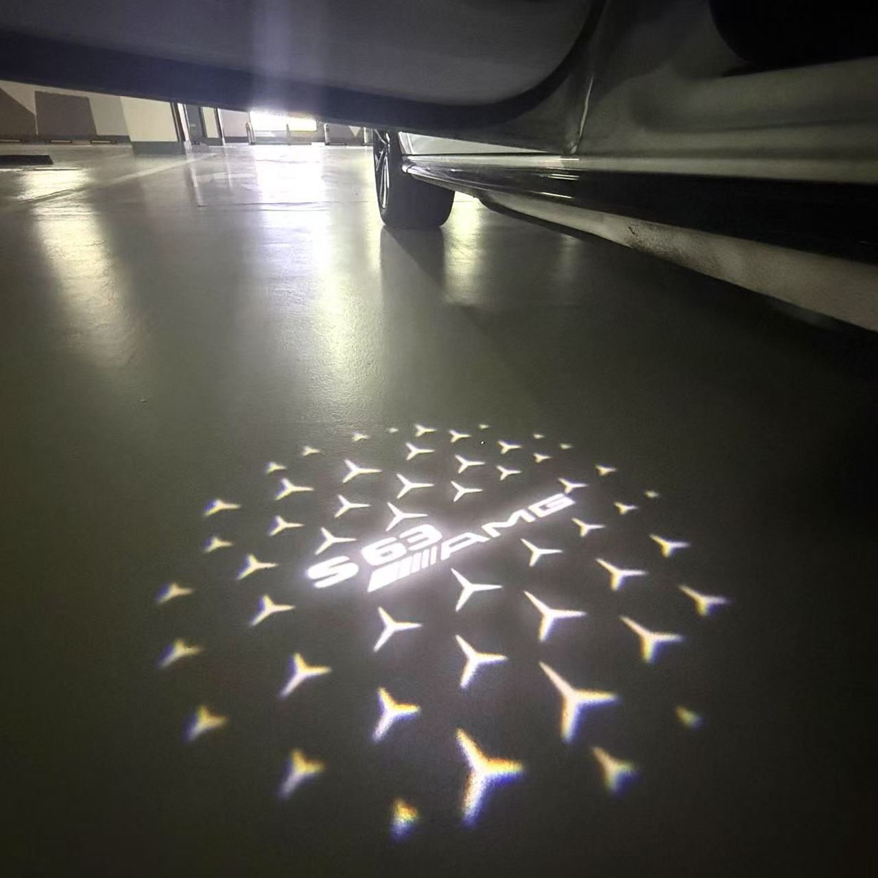 LUCI PROIETTORI LOGO MERCEDES BENZ Nr.03 (quantità 1 = 1 set / 2 luci porta)