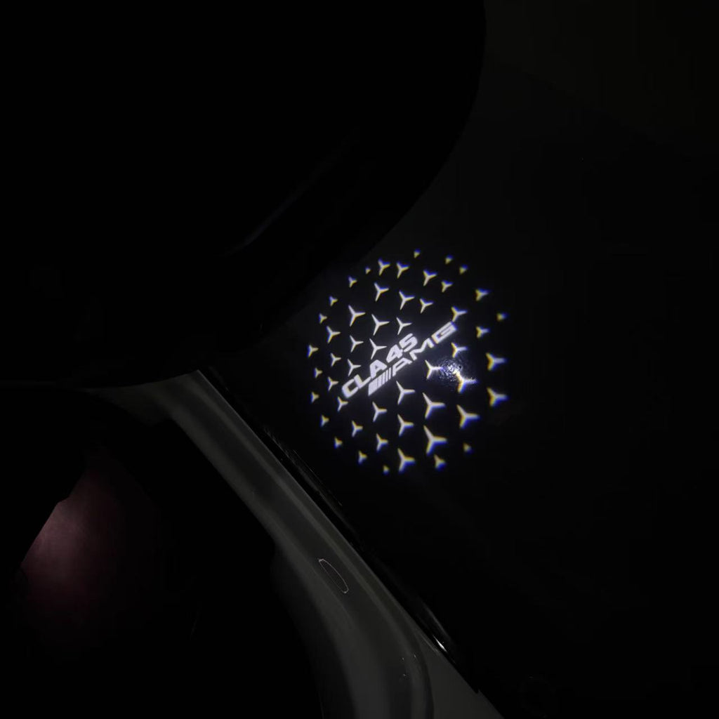LUCI PROIETTORI LOGO MERCEDES BENZ Nr.03 (quantità 1 = 1 set / 2 luci porta)