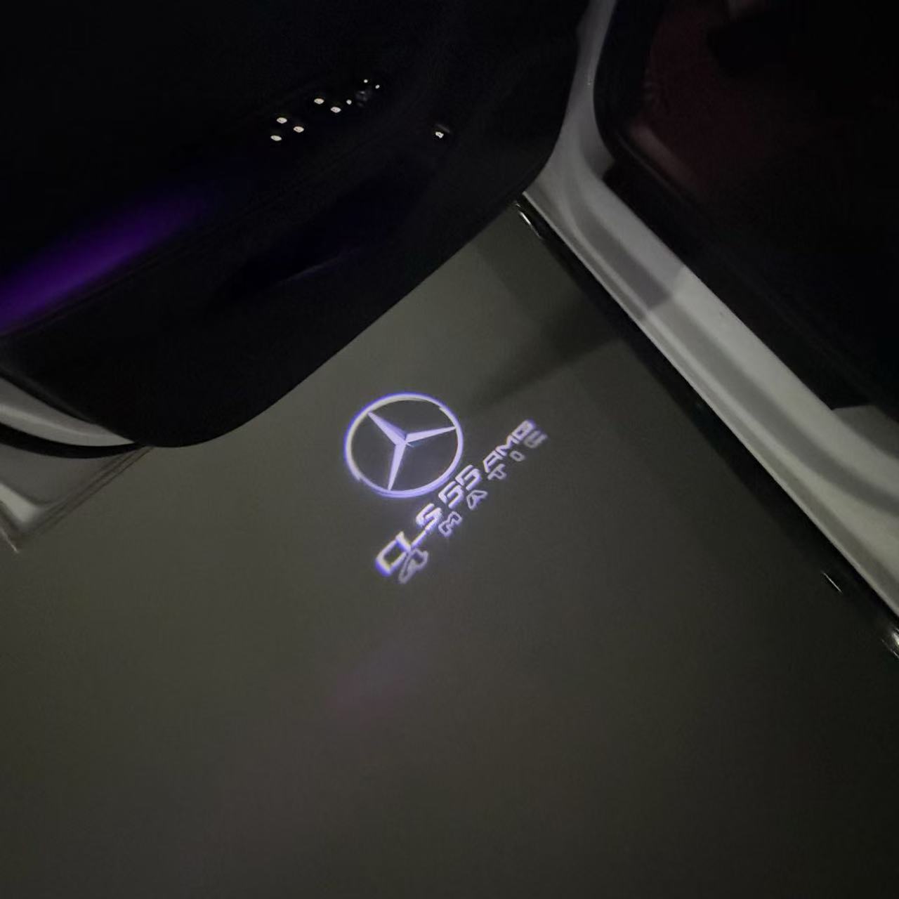 LUCI PROIETTORI LOGO MERCEDES BENZ Nr.03 (quantità 1 = 1 set / 2 luci porta)