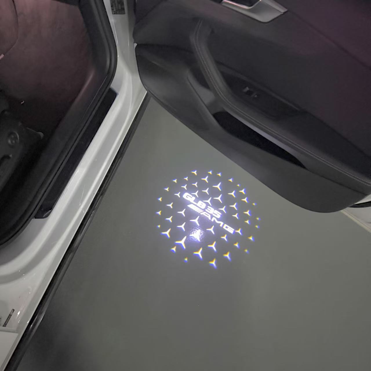 LUCI PROIETTORI LOGO MERCEDES BENZ Nr.03 (quantità 1 = 1 set / 2 luci porta)