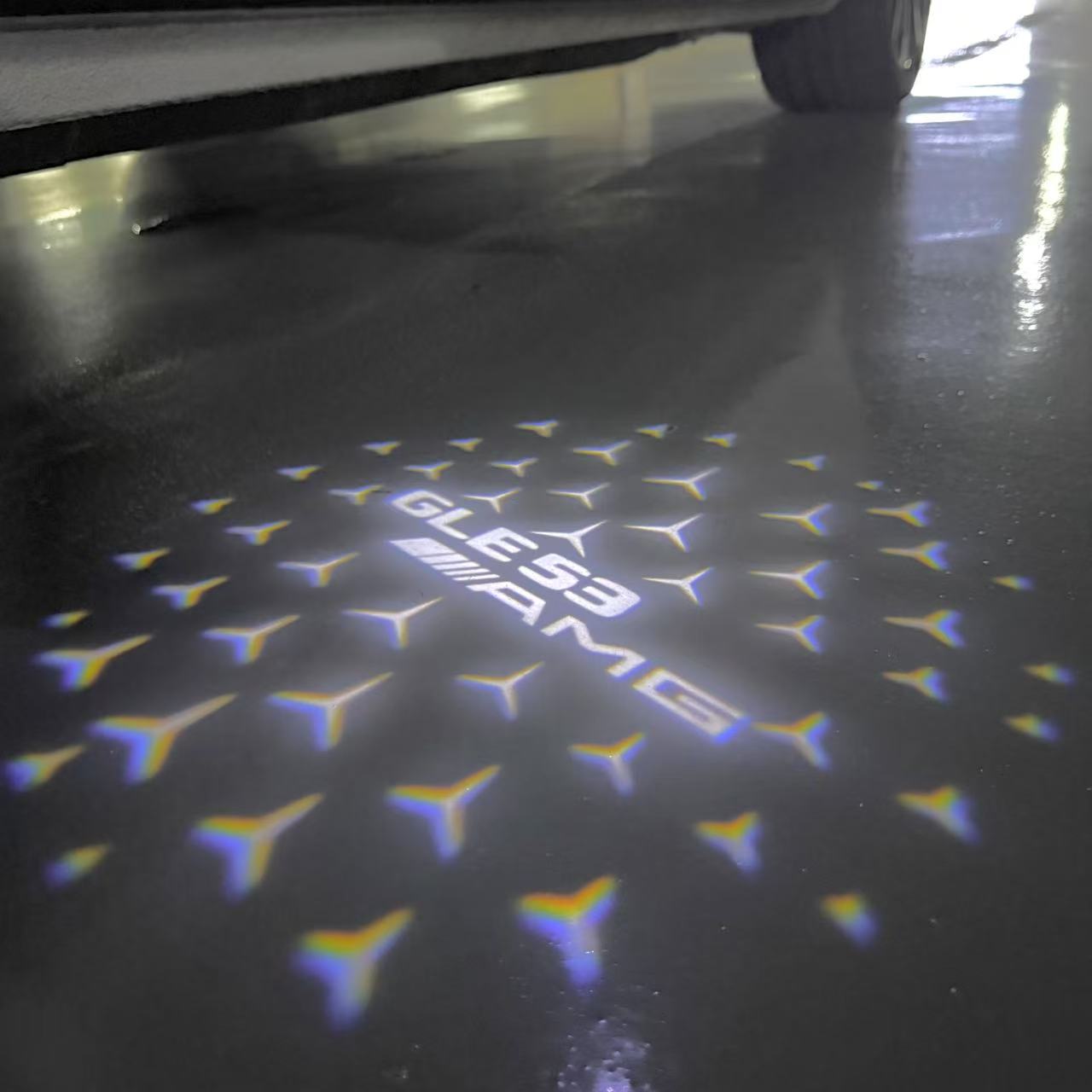 LUCI PROIETTORI LOGO MERCEDES BENZ Nr.03 (quantità 1 = 1 set / 2 luci porta)