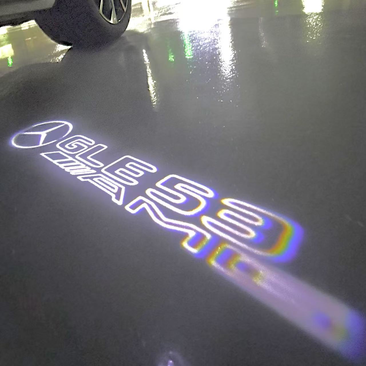 LUCI PROIETTORI LOGO MERCEDES BENZ Nr.03 (quantità 1 = 1 set / 2 luci porta)