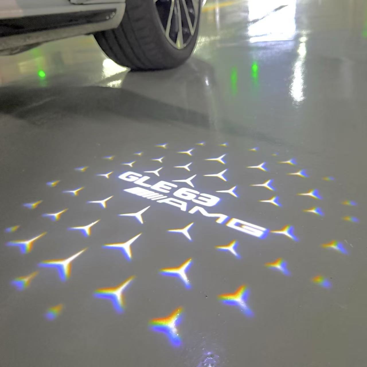 LUCI PROIETTORI LOGO MERCEDES BENZ Nr.03 (quantità 1 = 1 set / 2 luci porta)