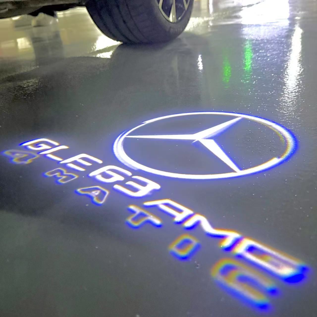 LUCI PROIETTORI LOGO MERCEDES BENZ Nr.03 (quantità 1 = 1 set / 2 luci porta)