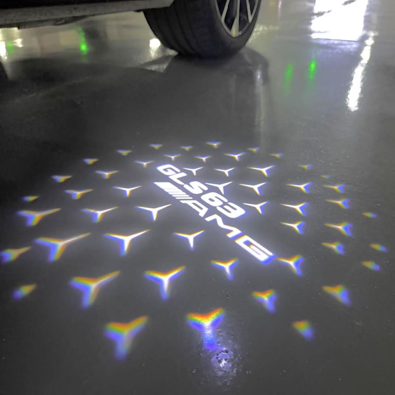 LUCI PROIETTORI LOGO MERCEDES BENZ Nr.03 (quantità 1 = 1 set / 2 luci porta)