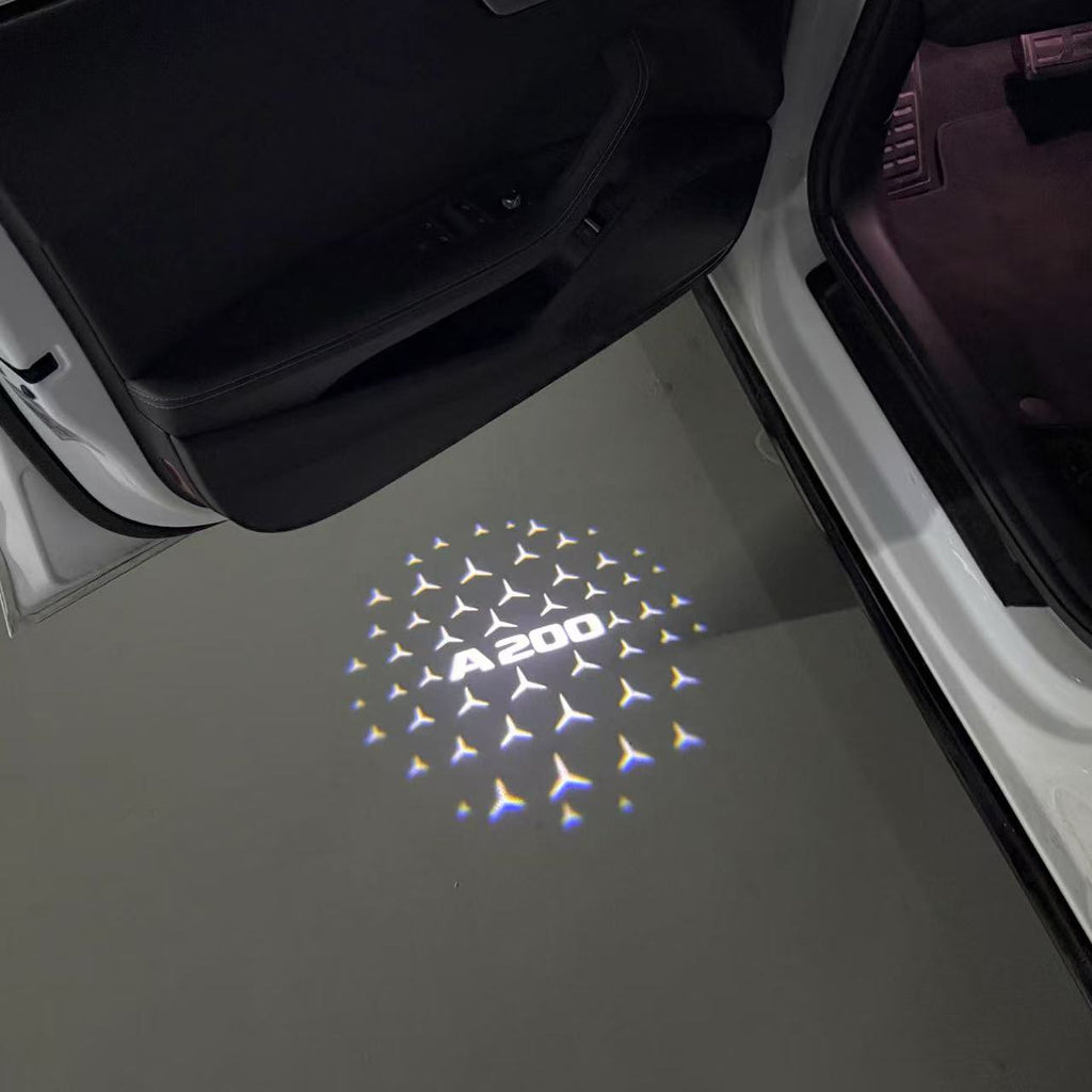أضواء بروجكتور شعار MERCEDES BENZ رقم 03 (الكمية 1 = 1 مجموعة / 2 أضواء باب)
