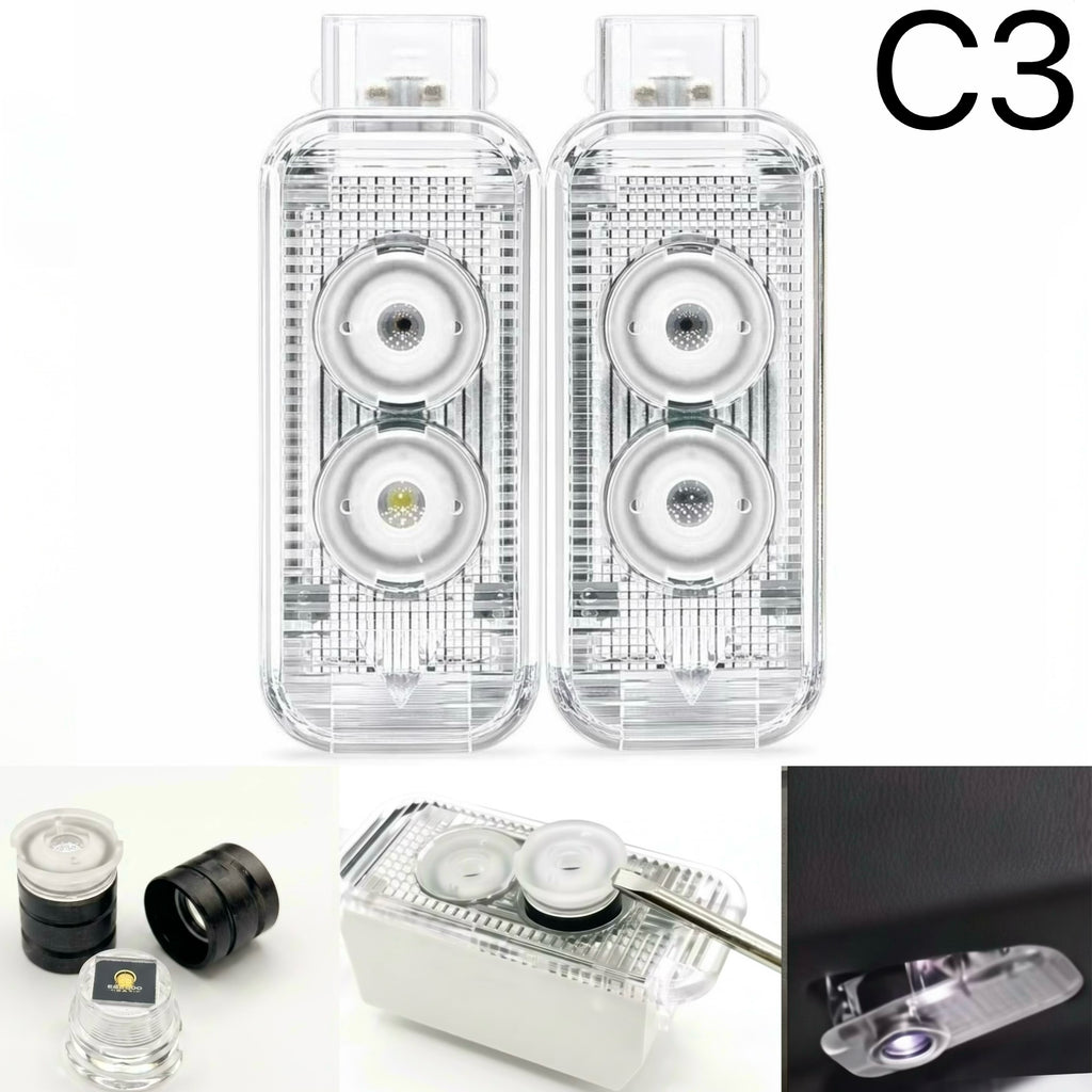 AUDI RS6+ LOGO Projector LED  (quantity 1 = 2 Logo Chips & 2 door Projectors LED ）Nr.audi01001